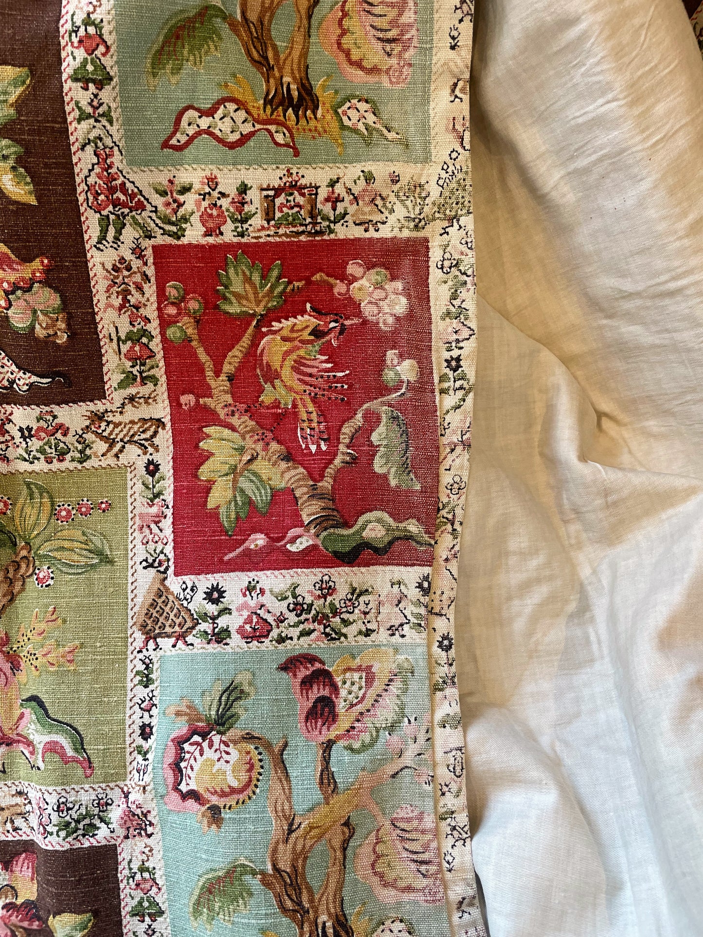 Vintage linen curtains