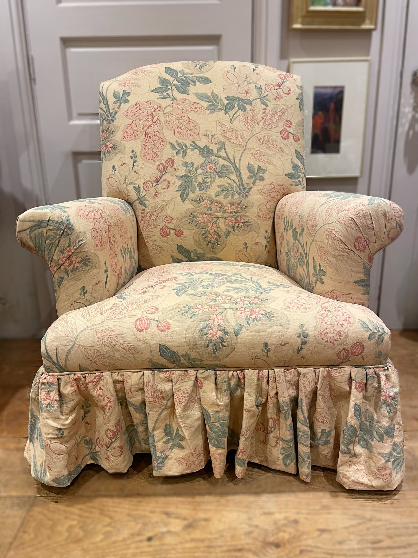 Bennison ‘Wheatflower’ skirted chair