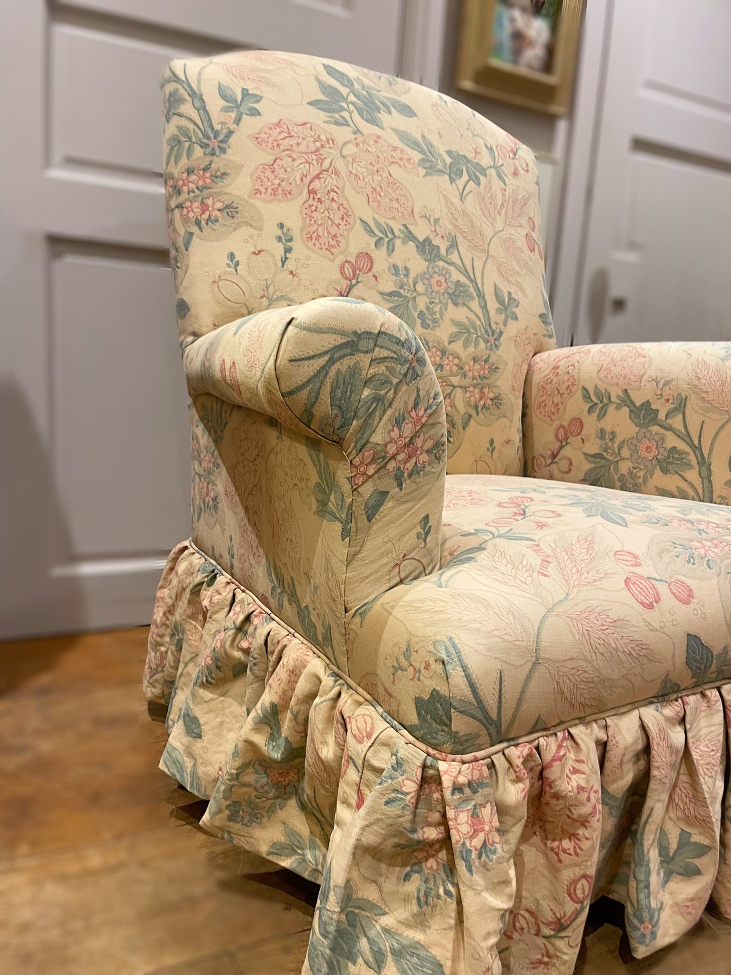 Bennison ‘Wheatflower’ skirted chair
