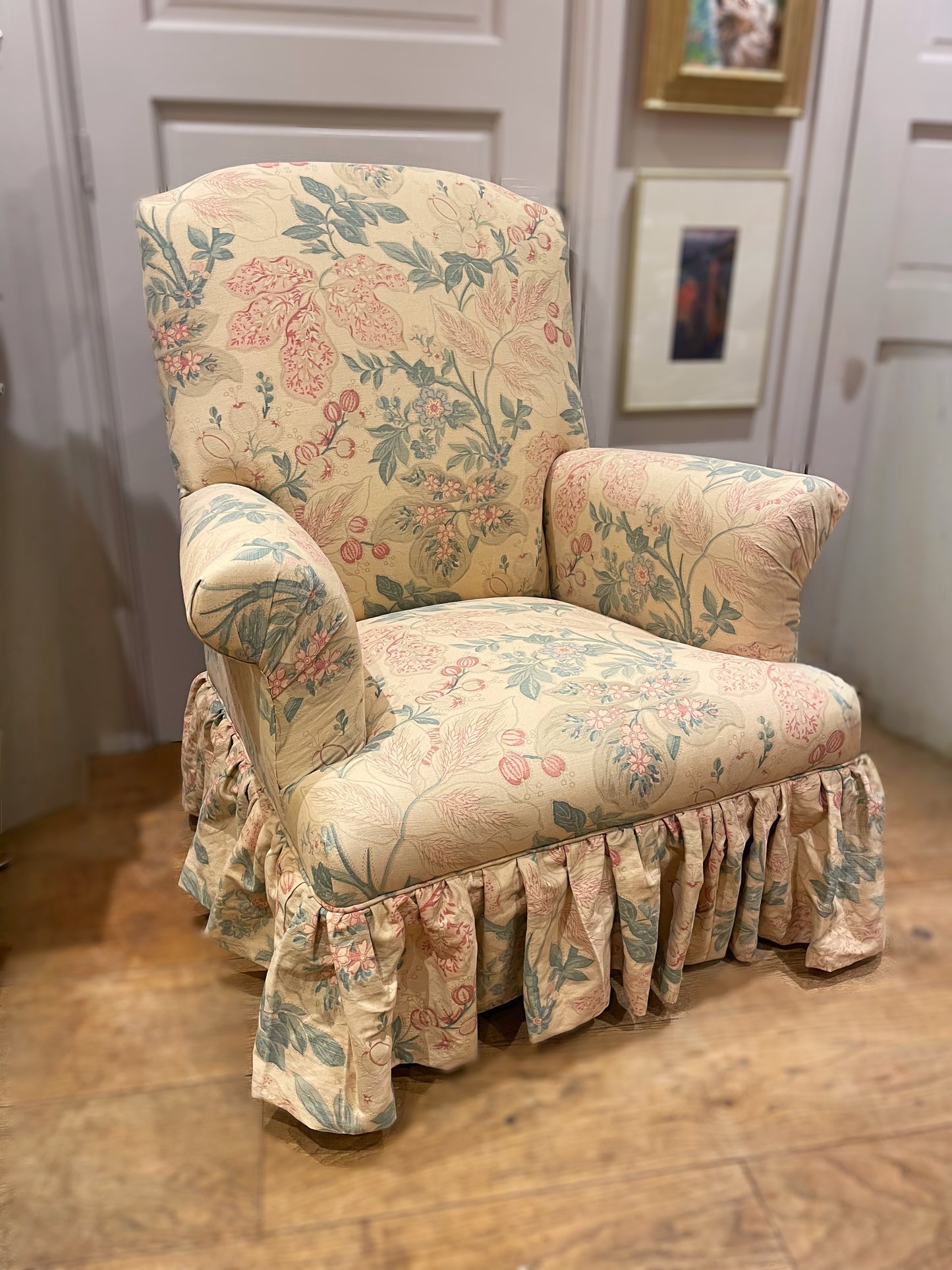 Bennison ‘Wheatflower’ skirted chair