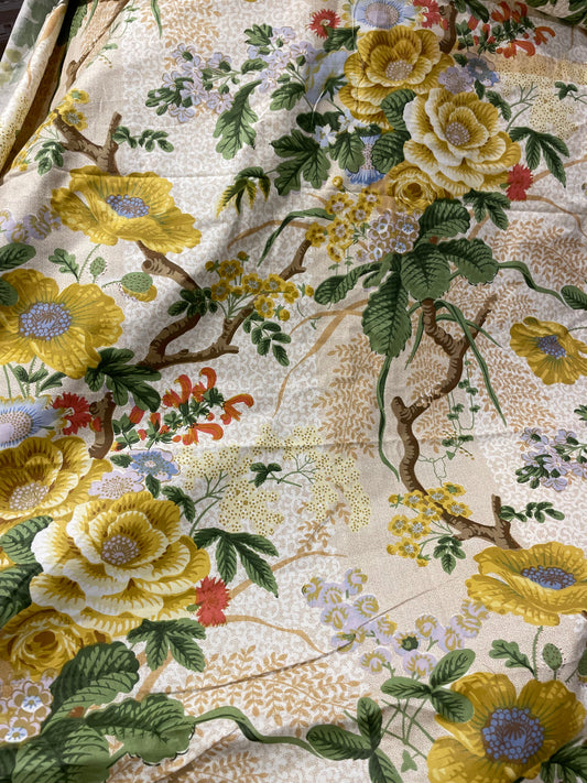 Vintage Tree Poppy fabric