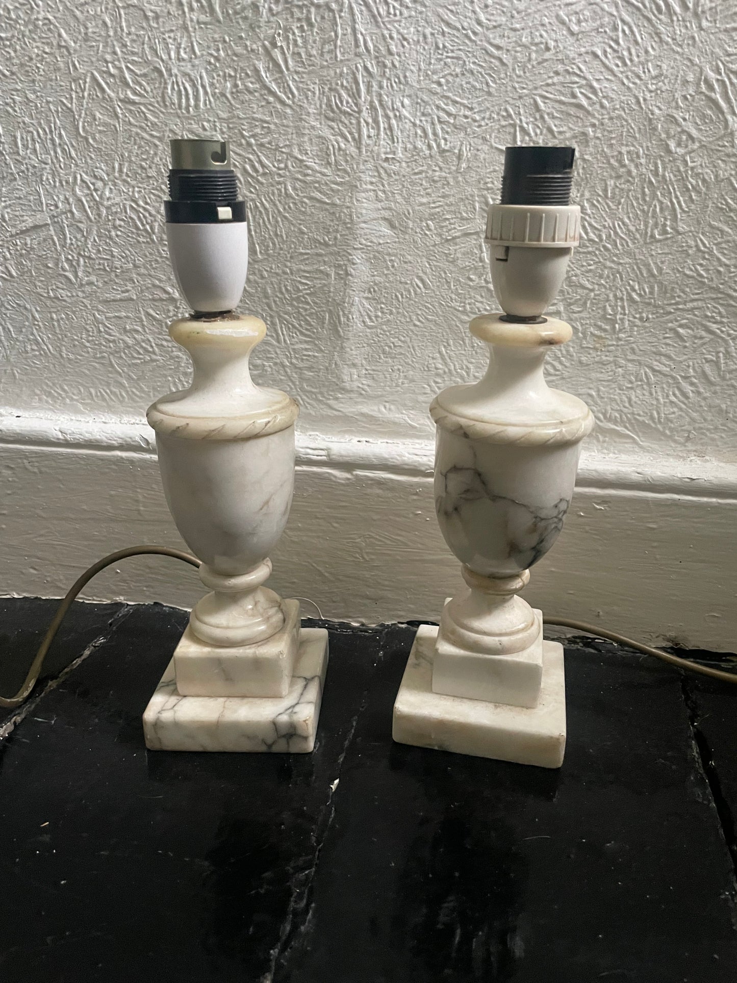 Pair of Vintage Alabaster lamps